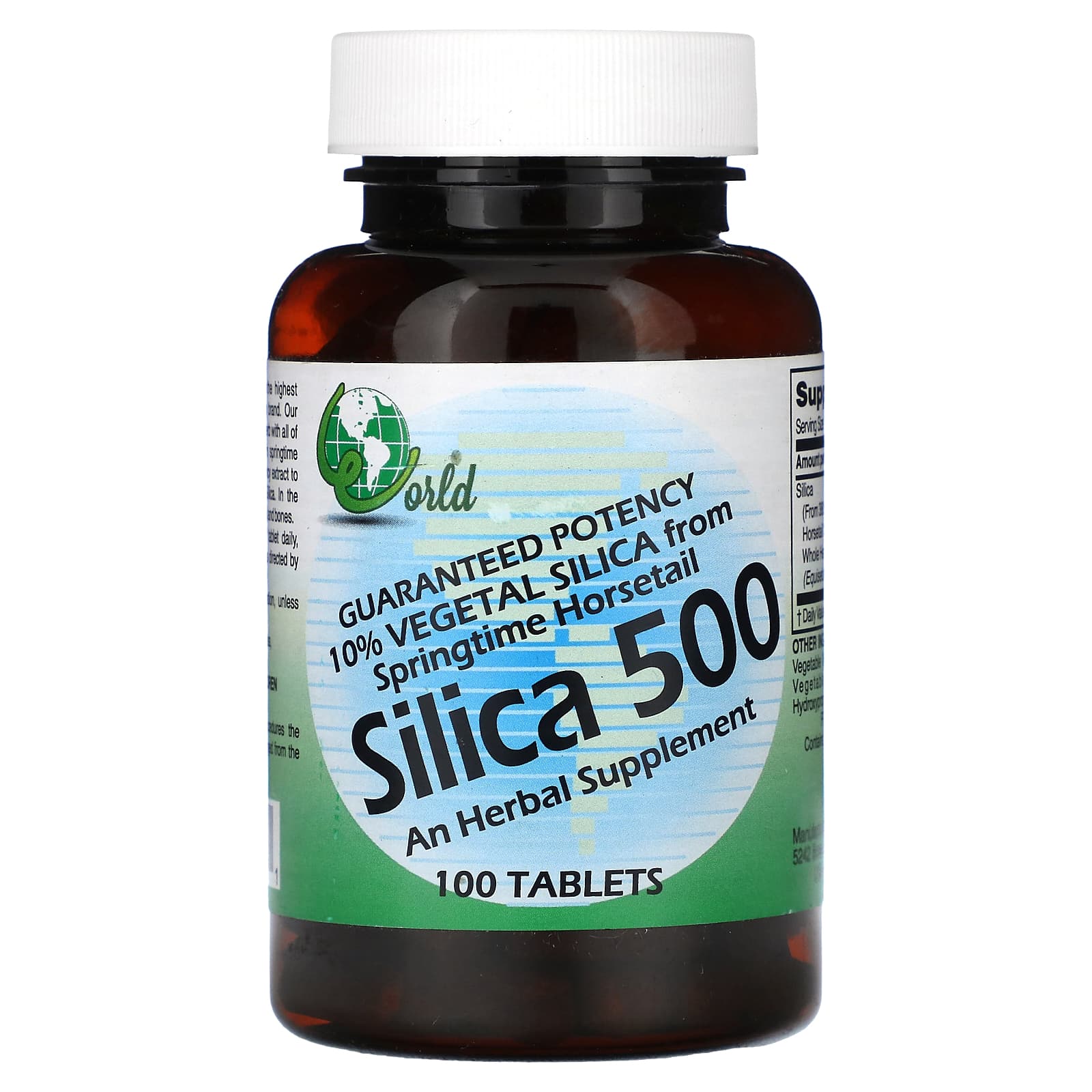 World Organic, Silica 500, 100 Tablet - B00DKEUE1I