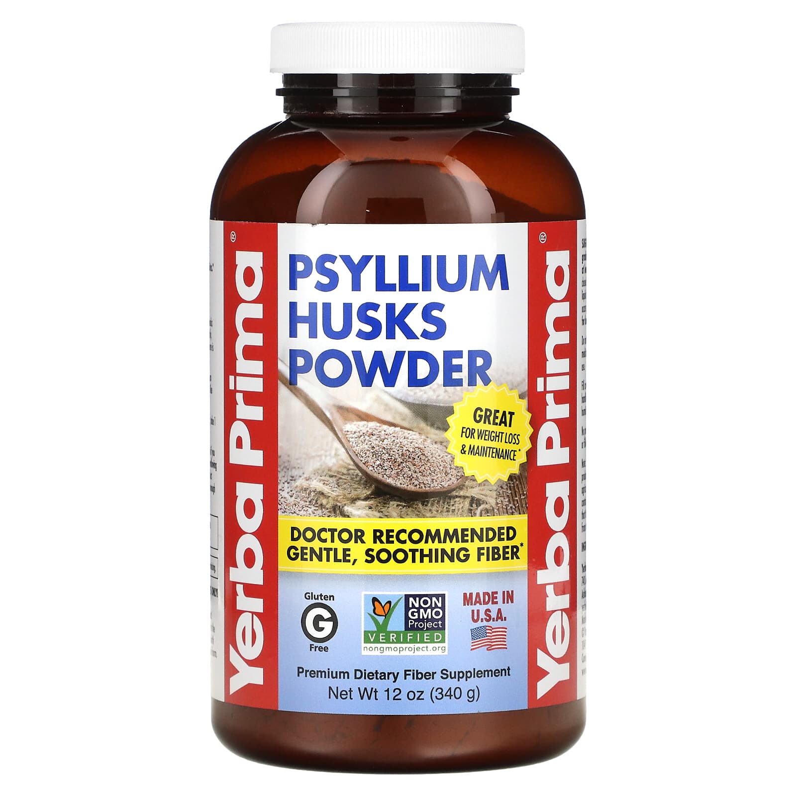Yerba Prima, Psyllium Husks Powder, 12 oz (340 g) - B000EQ0W30