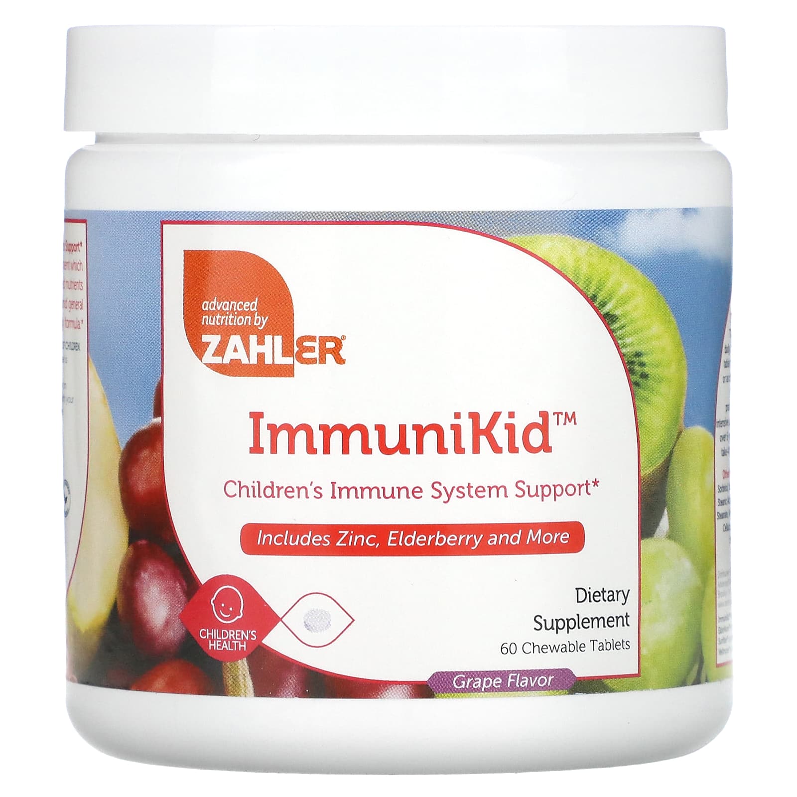 Zahler, ImmuniKid, Children's Immune System Support, Grape, 60 Chewable Tablets - B08N1L428M