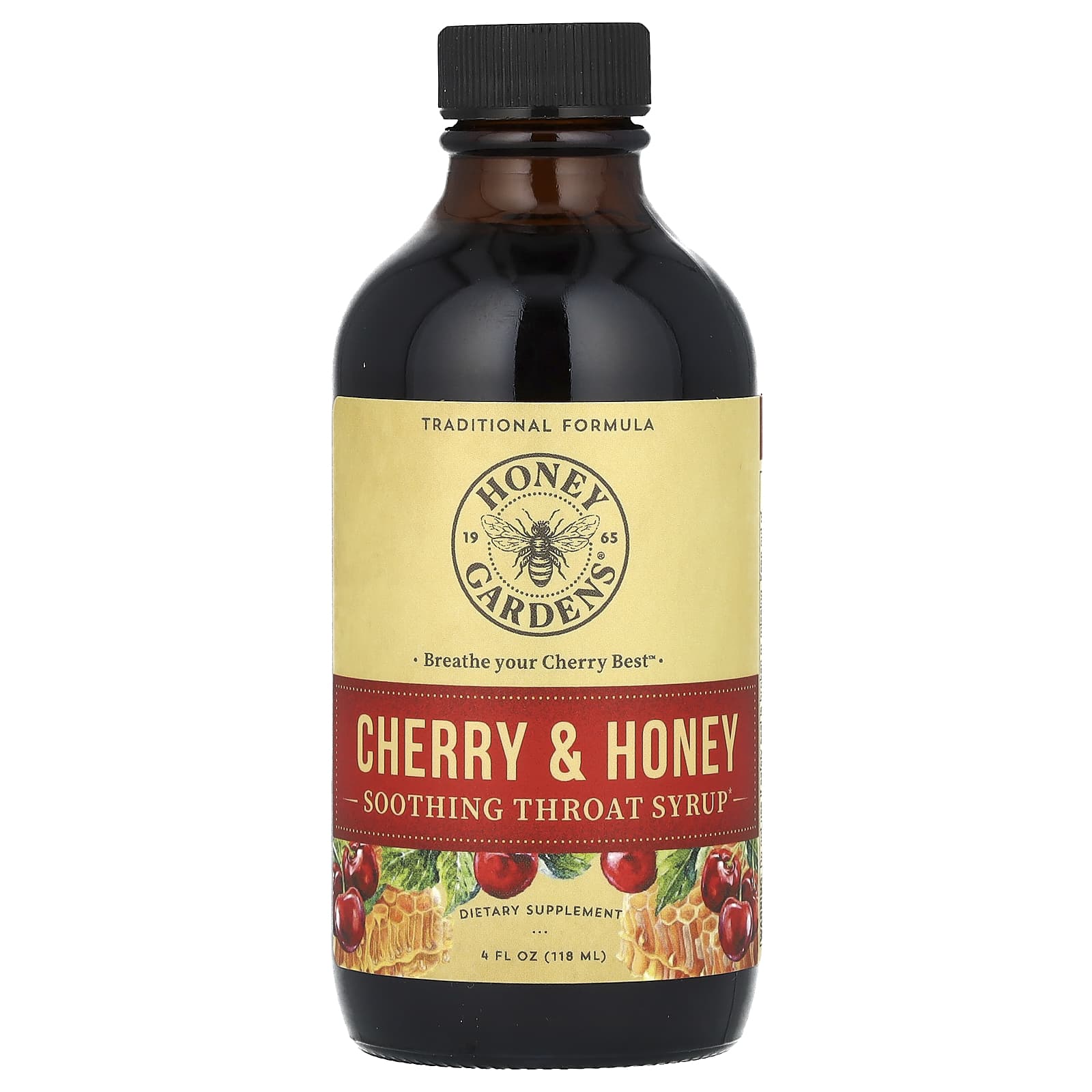 Zand, Soothing Throat Syrup, Cherry & Honey, 4 fl oz (118 ml) - B0BZ6ZB6B9