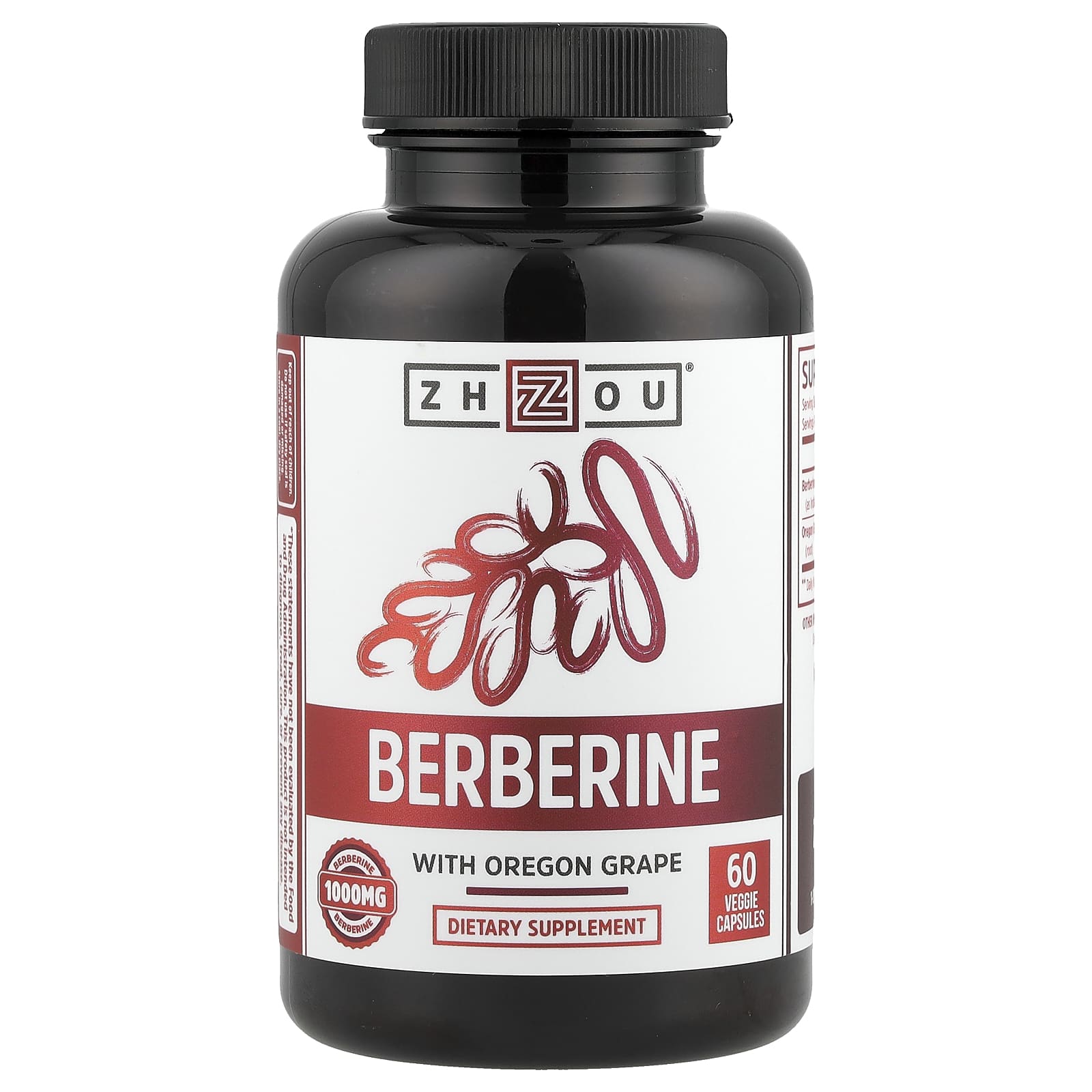 Zhou Nutrition, Berberine with Oregon Grape, 60 Veggie Capsules - B07KZBNWQR