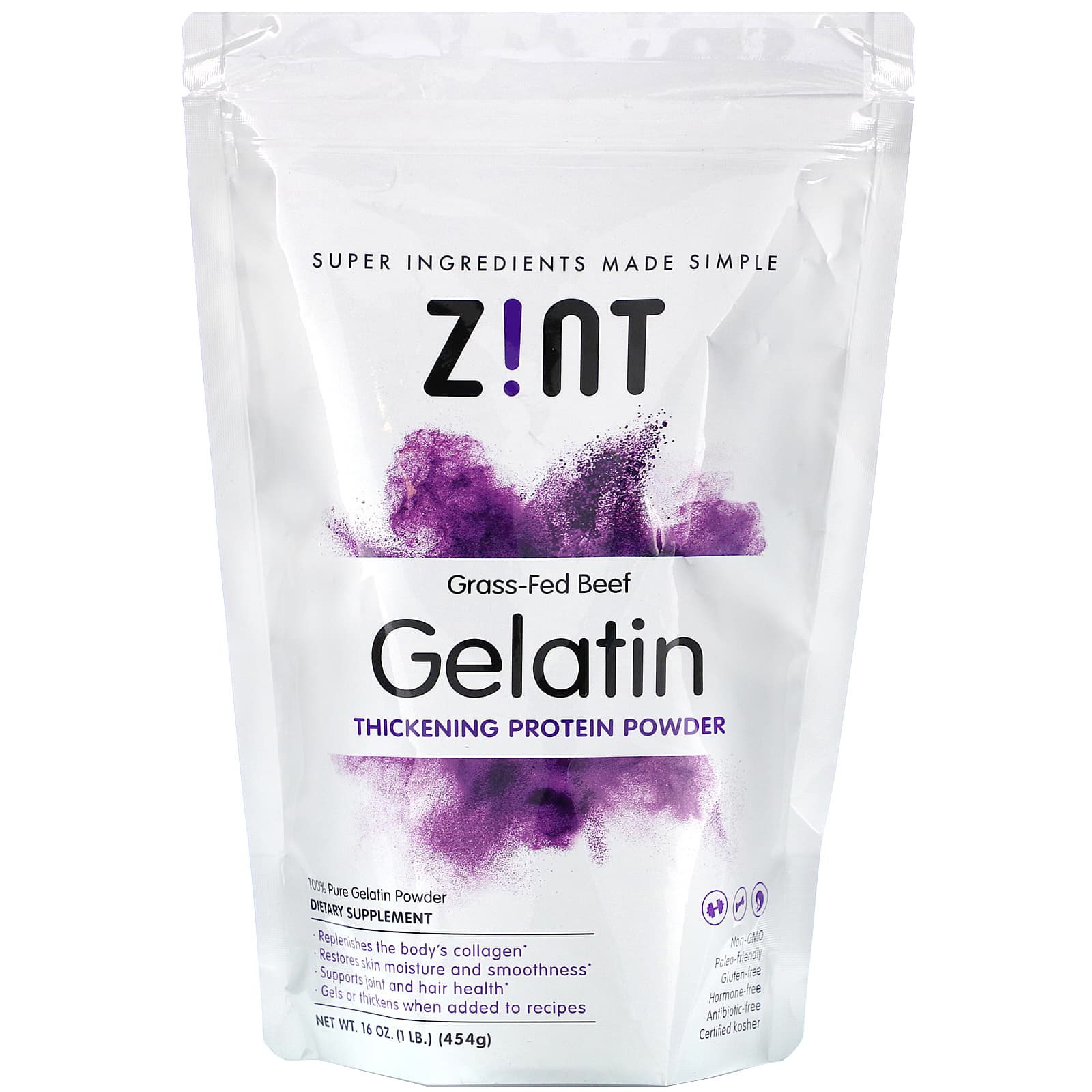 Zint, Gelatin Thickening Protein Powder, 16 oz (454 g) - B0127MNEX8