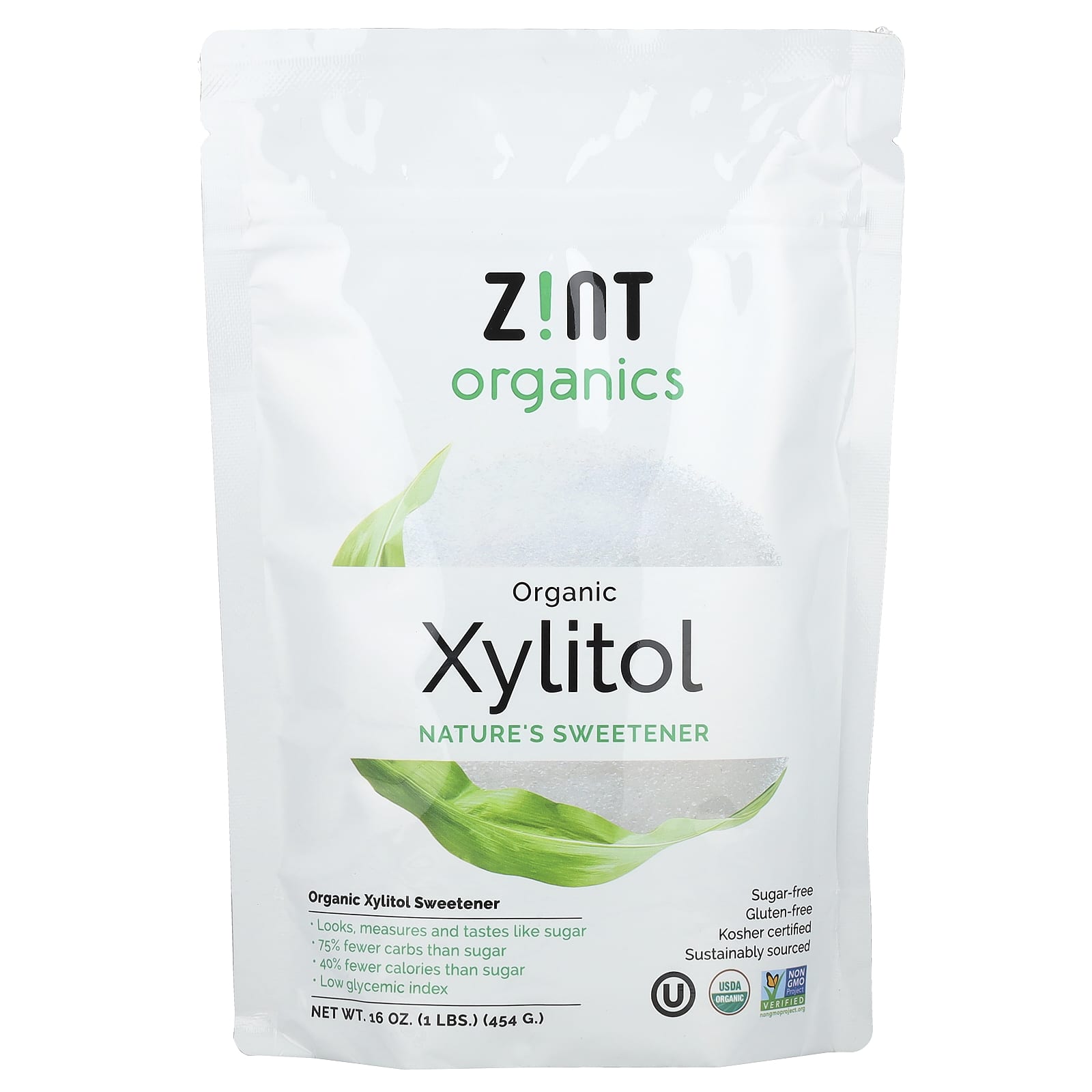 Zint, Organic Xylitol Sweetener, 16 oz (454 g) - B01N384PK7