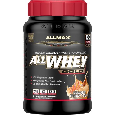 ALLMAX Nutrition Premium Isolate/Whey Protein Blend AllWhey Gold - B077CNQZH4