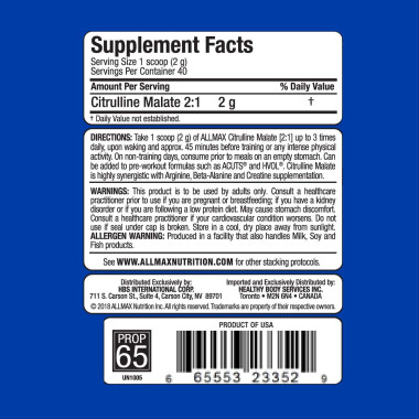 ALLMAX Nutrition Citrulline Malate - B00J0DCSB2