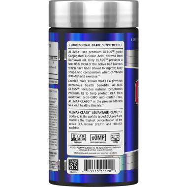 ALLMAX Nutrition CLA 95 Highest-Purity CLA Yield (95%) - B005MORS3Q