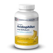 American Health Chewable Acidophilus and Bifidum, Natural Banana Flavor - B000PHR0D8