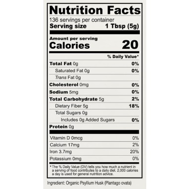 Anthony's Psyllium Husk Organic Dietary Fiber - B07CPJJWTH