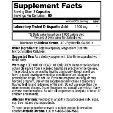 Athletic Xtreme D-Aspartic Acid Highest Quality Available - B011E4U2FI