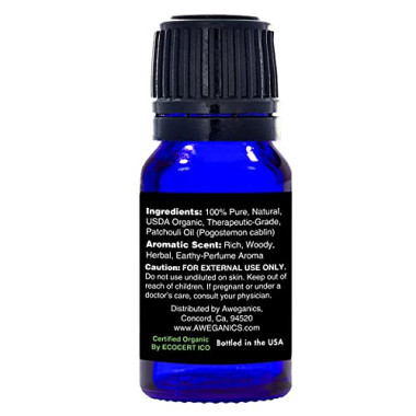 Aweganics Pure Patchouli Oil USDA Organic Essential Oils - B075K3D3R5