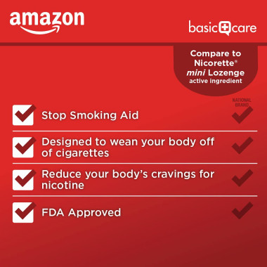 Basic Care Nicotine Mini Lozenge Stop Smoking Aid - B07QCNHG2K