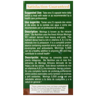 Bio Nutrition Moringa Super Food Moringa Oleifera - B00CA1FU2U