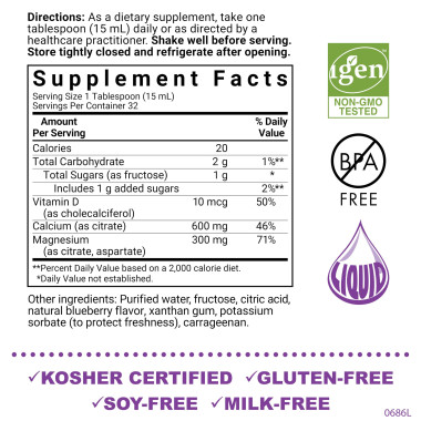 Bluebonnet Nutrition Liquid Calcium Magnesium Citrate Plus Vitamin D3 - B00028P0ZK