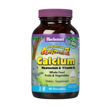 Bluebonnet Nutrition Super Earth Rainforest Animalz Calcium Magnesium & Vitamin D3 - B004WP2EQW