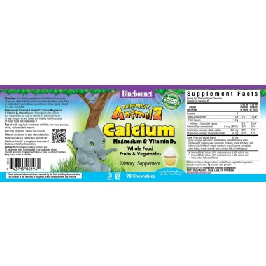 Bluebonnet Nutrition Super Earth Rainforest Animalz Calcium Magnesium & Vitamin D3 - B004WP2EQW