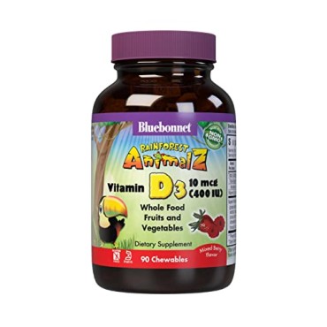 Bluebonnet Nutrition Super Earth Rainforest Animalz Vitamin D3 - B004WP2EY4
