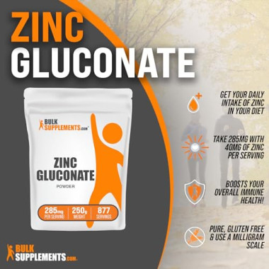 Bulk Supplements Zinc Gluconate - B00GW1C4H8