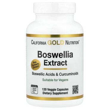 California Gold Nutrition Boswellia Extract Plus Turmeric Extract - 