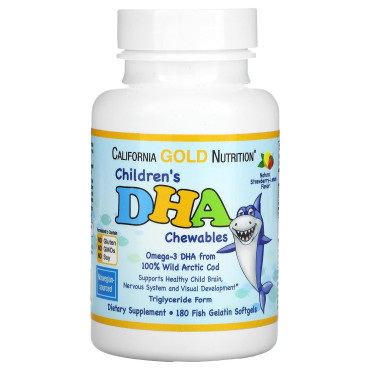 California Gold Nutrition Children's DHA Chewables 100% Wild Arctic Cod - B0753MT3GF