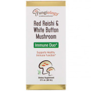 California Gold Nutrition Fungiology Red Reishi & White Button Mushroom - 