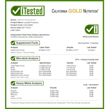 California Gold Nutrition LactoBif Probiotics - B01HUZTTX6