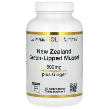 California Gold Nutrition New Zealand Green-Lipped Mussel Plus Ginger Joint Health Formula - B00ZWQC49M