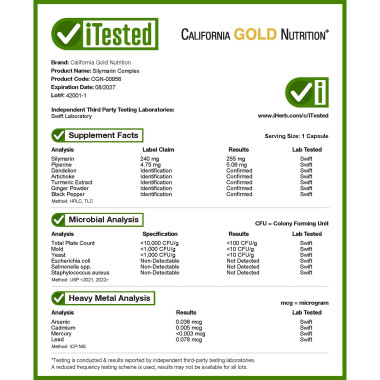 California Gold Nutrition Silymarin Complex Supports Liver Health - B0764LXC1W