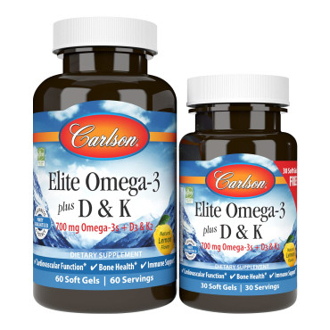 Carlson Labs Elite Omega-3 Plus D & K - B07FF6GSXG