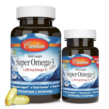 Carlson Labs Wild Caught Super Omega-3 Gems - B001LF39QA
