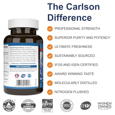 Carlson Labs Wild Caught Super Omega-3 Gems - B001LF39QA