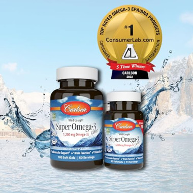 Carlson Labs Wild Caught Super Omega-3 Gems - B001LF39QA