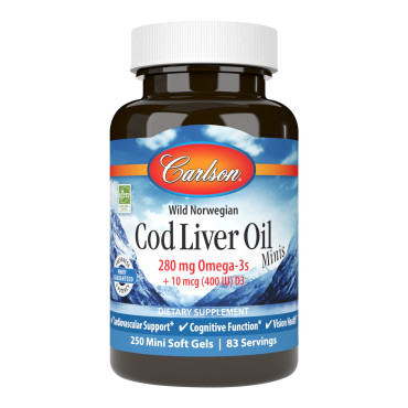 Carlson Labs Wild Norwegian Cod Liver Oil Minis - B003B3P4OA