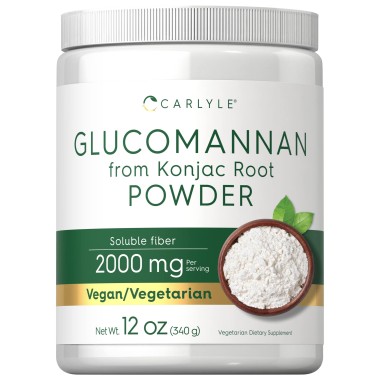 Carlyle Glucomannan 100% Pure Powder from Konjac Root - B07G7H3R7Q