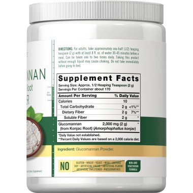 Carlyle Glucomannan 100% Pure Powder from Konjac Root - B07G7H3R7Q