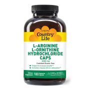 Country Life L-Arginine L-Ornithine Hydrochloride Caps - B0011G0EPI Country Life L-Arginine L-Ornithine Hydrochloride Caps - B0011G0EPI