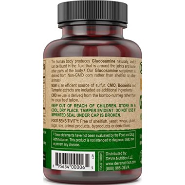 Deva Vegan Glucosamine MSM & CMO - B000V8BD0C