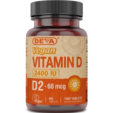 Deva Vegan Vitamin D, D2, 2400 IU - B005NZ636M