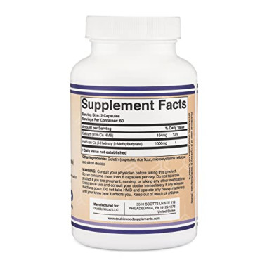 Double Wood Supplements HMB Reduces Muscle Loss - B01BLWKR5S