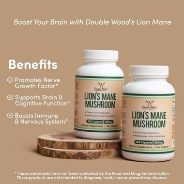 Double Wood Supplements Lions Mane Mushroom - B07PM8X5CG