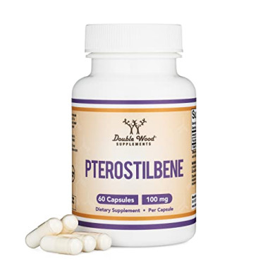 Double Wood Supplements Pterostilbene Glucose Cholesterol Support - B076M84NHY