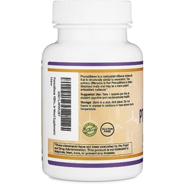 Double Wood Supplements Pterostilbene Glucose Cholesterol Support - B076M84NHY