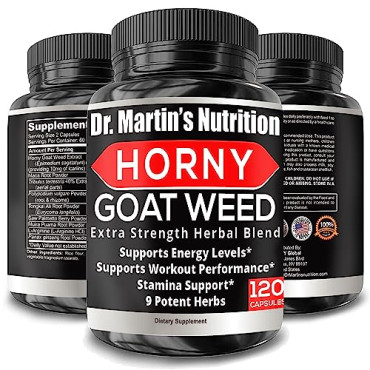 Dr Martin's Nutrition Horny Goat Weed Testosterone & Energy for Men & Women - B076PVXYQK