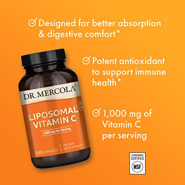 Dr. Mercola Liposomal Vitamin C 180 Caps - B00JFF48I6