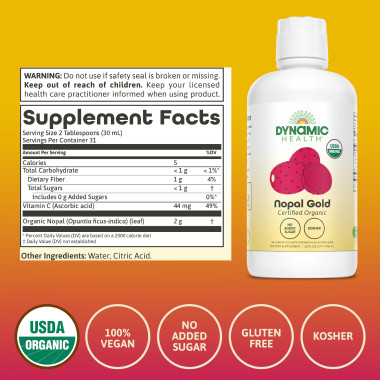 Dynamic Health Laboratories Certified Organic Nopal Gold - B006OC3JY2