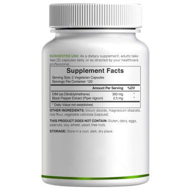 Deal Supplement Dim (Diindolylmethane) with Black Pepper Extract - B07WV689LY