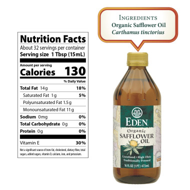 Eden Foods Organic Safflower Oil - B0000T8LCU