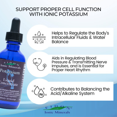 Eidon Mineral Supplements Ionic Minerals Potassium Liquid Concentrate - B001QG7AVO