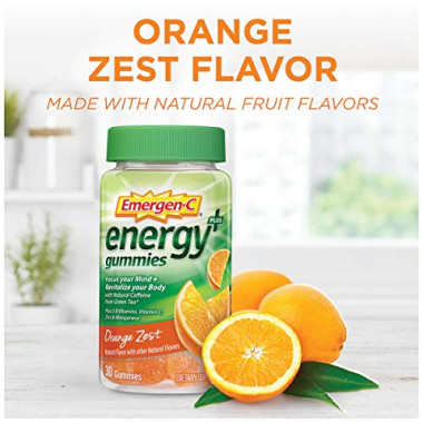 Emergen-C Energy Plus Gummies Orange Zest - B079YBN17L