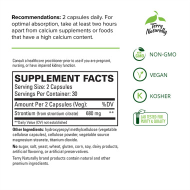 EuroPharma Terry Naturally Strontium Supports Bone Strength - B002VSTW6M