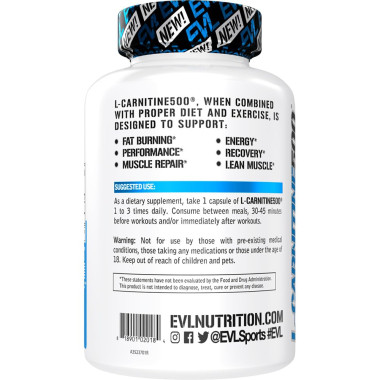 EVLution Nutrition Carnitine 500 - B073R1HGYH